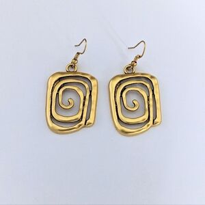 Gold Spiral Earrings